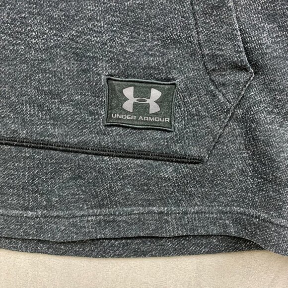 Under Armour Project Rock Men Large Black Hoodie ShortSleeve Blood Sweat Respect - Picture 3 of 9
